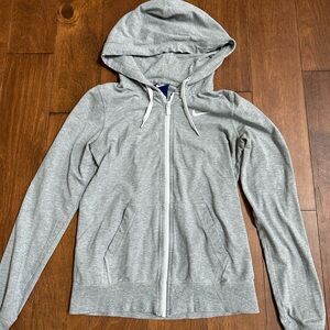 Nike Heather Gray Zip-Up Hoodie